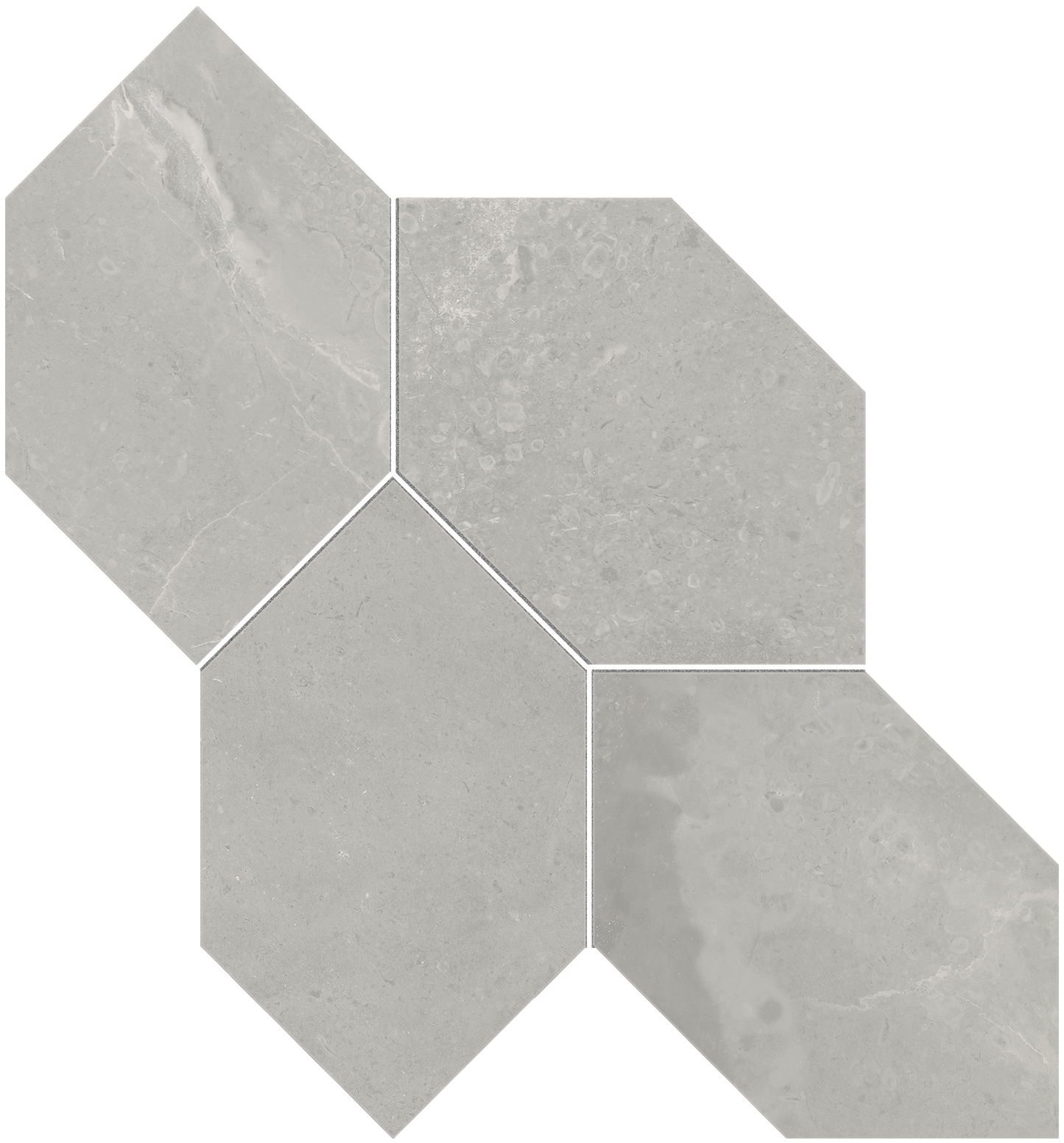 Dubai Lux Diamond Grey Mosaic 22.6x24.7cm