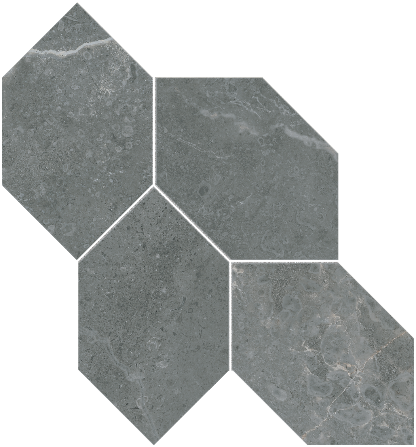 Dubai Diamond Graphite Mosaic 22.6x24.7cm