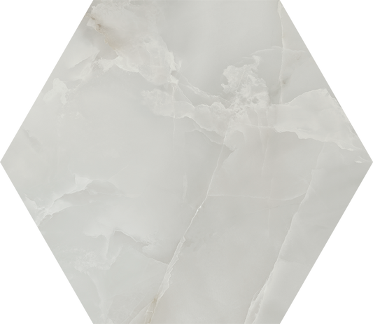 Onyx Silk 120 Light Grey 52x60nr Hexagon cm