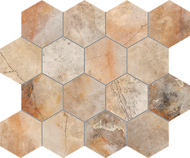 Nagoya Lux Hex Crystal Mosaic 25.4x29.3cm