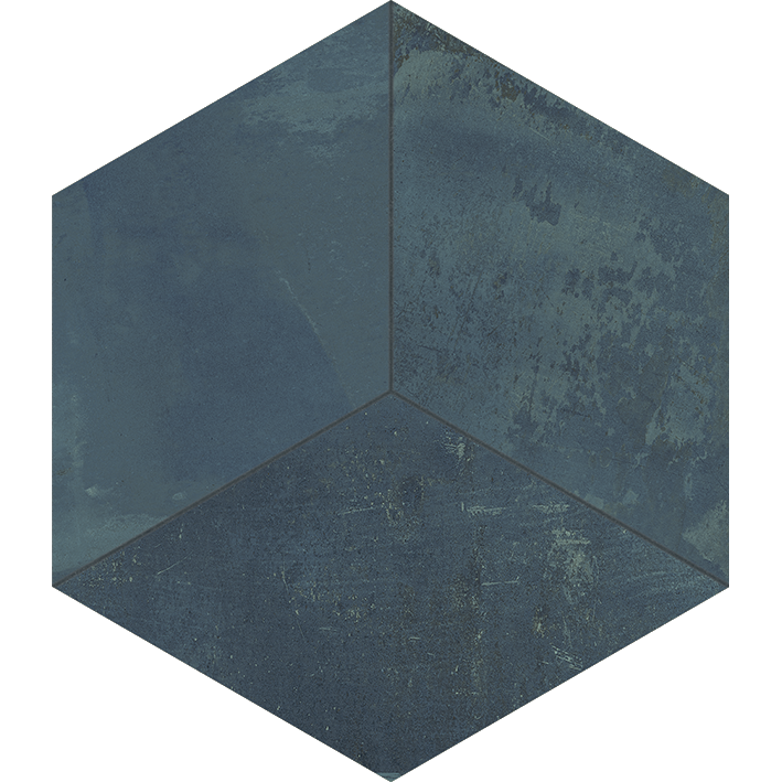 Clay Argille Hex60 Rhomboid Deep Blue 52x60nr Hexagon cm