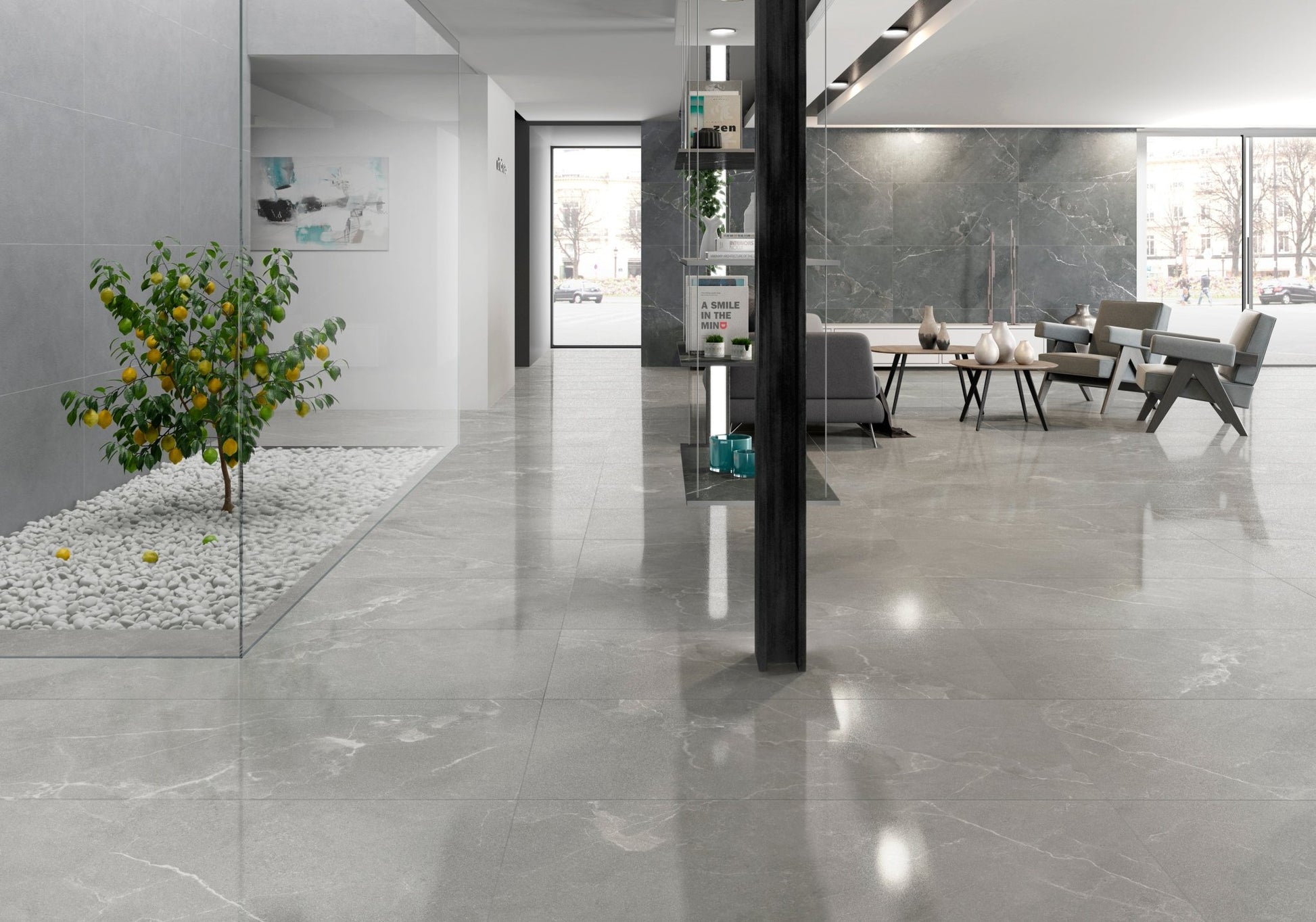 DUBAI LUX 120 GRAPHITE (60x120 cm) - Interior Wall & Floor Tile - commercial - Euro Tile & Stone