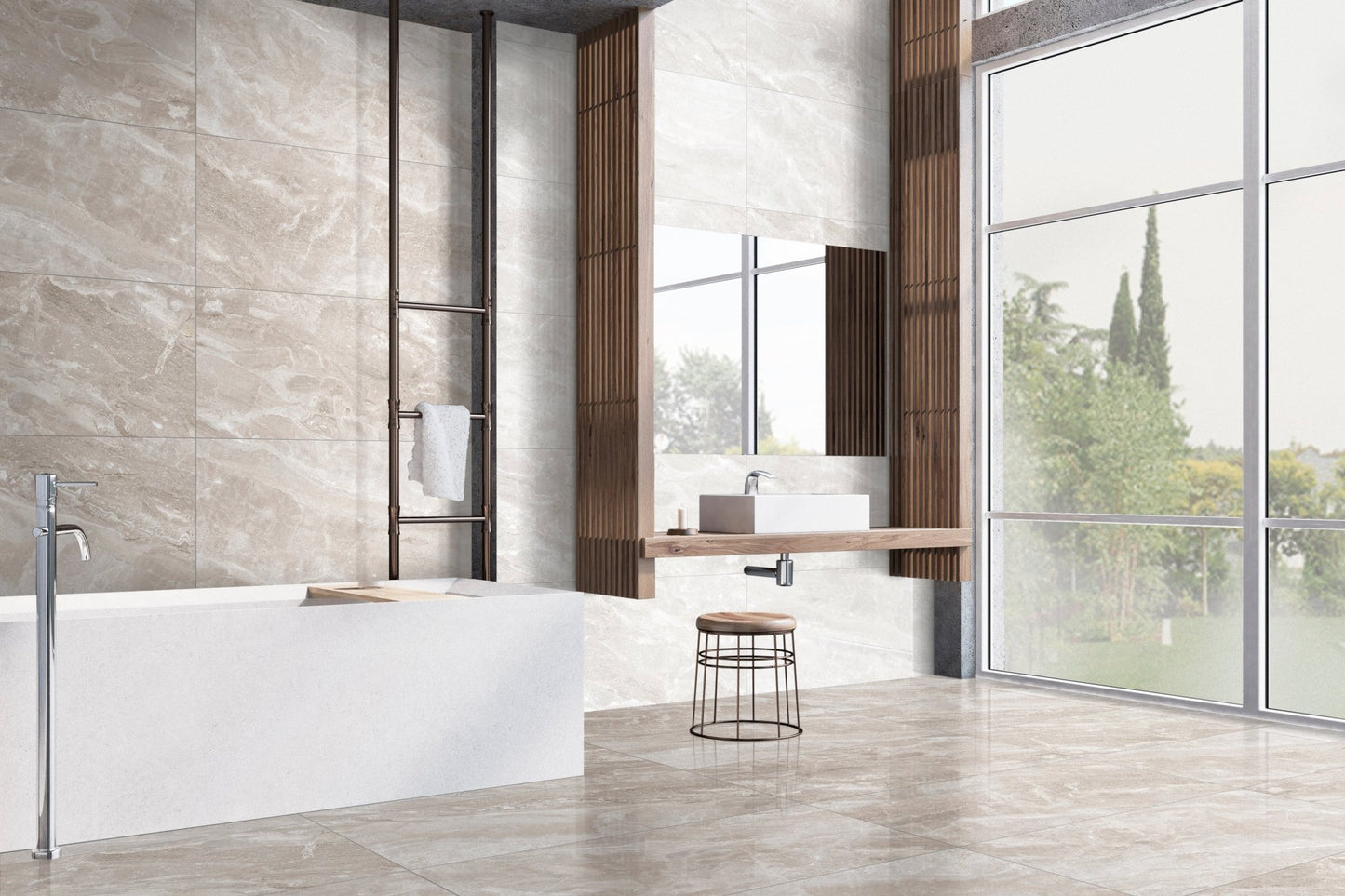 FONTANA LUX 120 VISON (60x120 cm) - Interior Wall & Floor Tile - FONTANA BATHROOM - Euro Tile & Stone