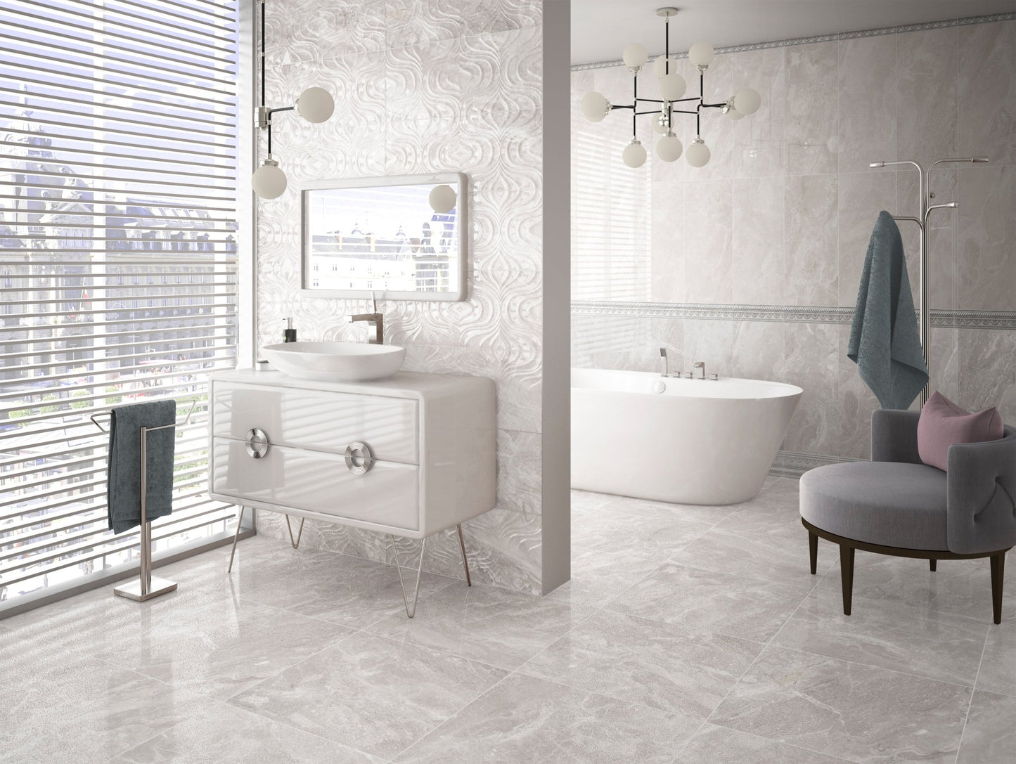 FONTANA LUX 60 VISON (60x60 cm) - Interior Wall & Floor Tile - FONTANA BATHROOM 1 - Euro Tile & Stone