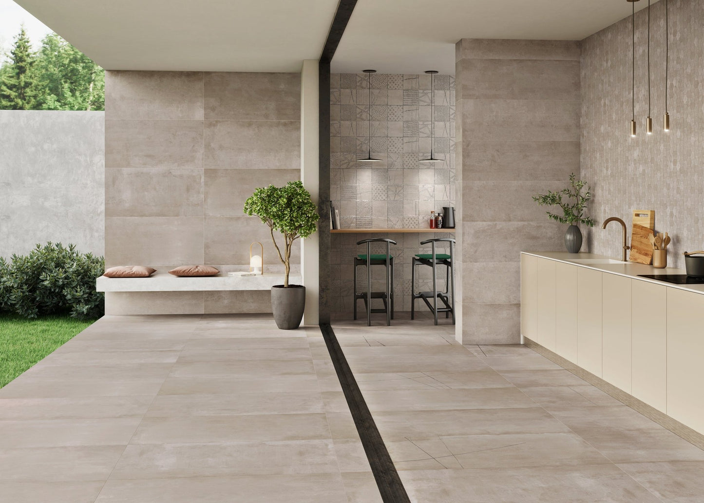 KAI 120 DRY GREIGE (60x120 cm) - Exterior floor tile - KAI OD - Euro Tile & Stone