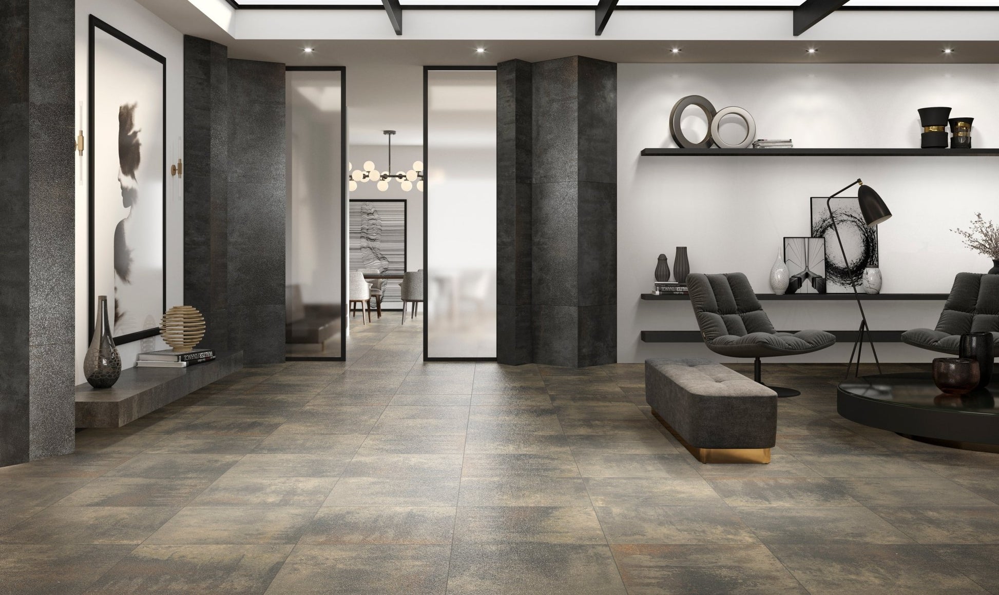 ORION SCINTILLANTE 120 TITANIUM (60x120 cm) - Interior Wall & Floor Tile - ORION LIVING - Euro Tile & Stone