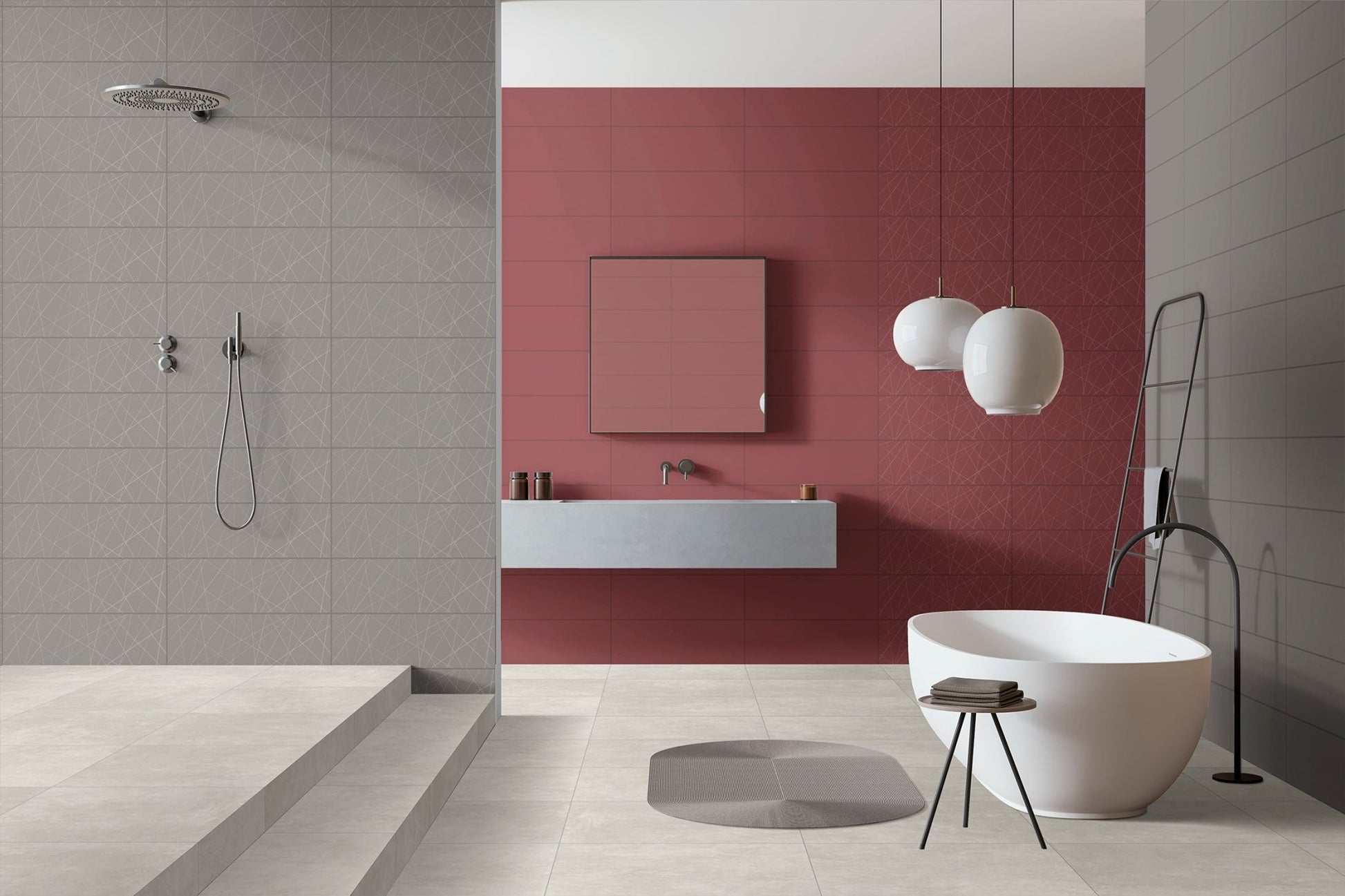 PALETTE PR60 ROUGE (20x60 cm) - Interior Wall Tile - PALETTE BATHROOM 3 - Euro Tile & Stone