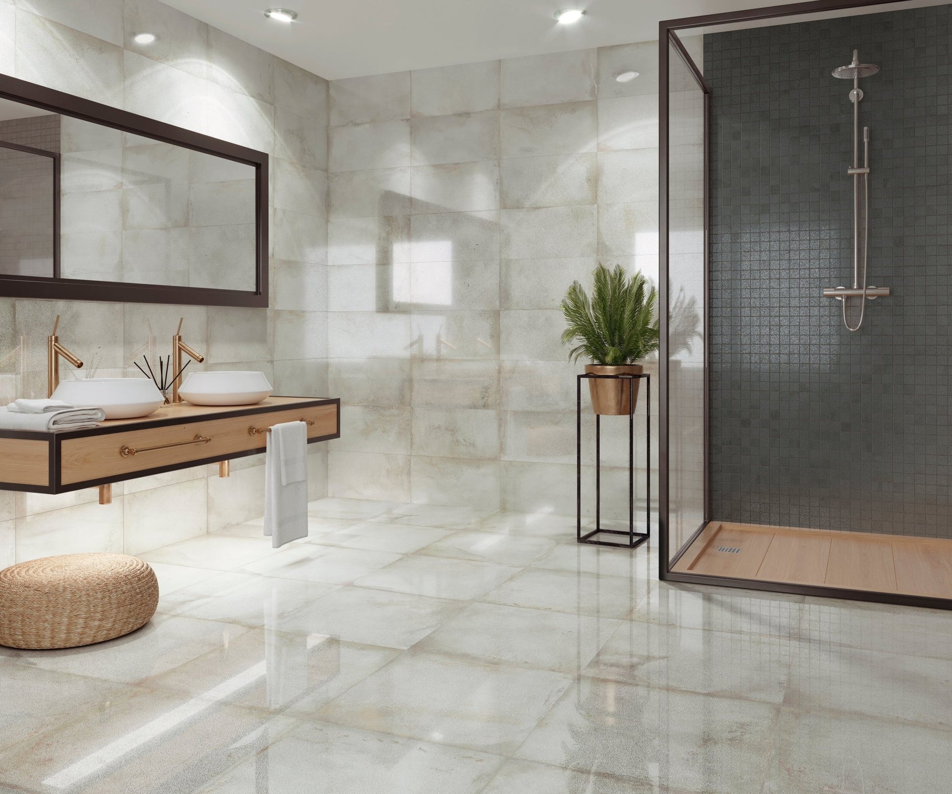 SAN FRANCISCO LUX 3060 WHITE (30x60 cm) - Interior Wall & Floor Tile - SAN FRANCISCO BATHROOM - Euro Tile & Stone