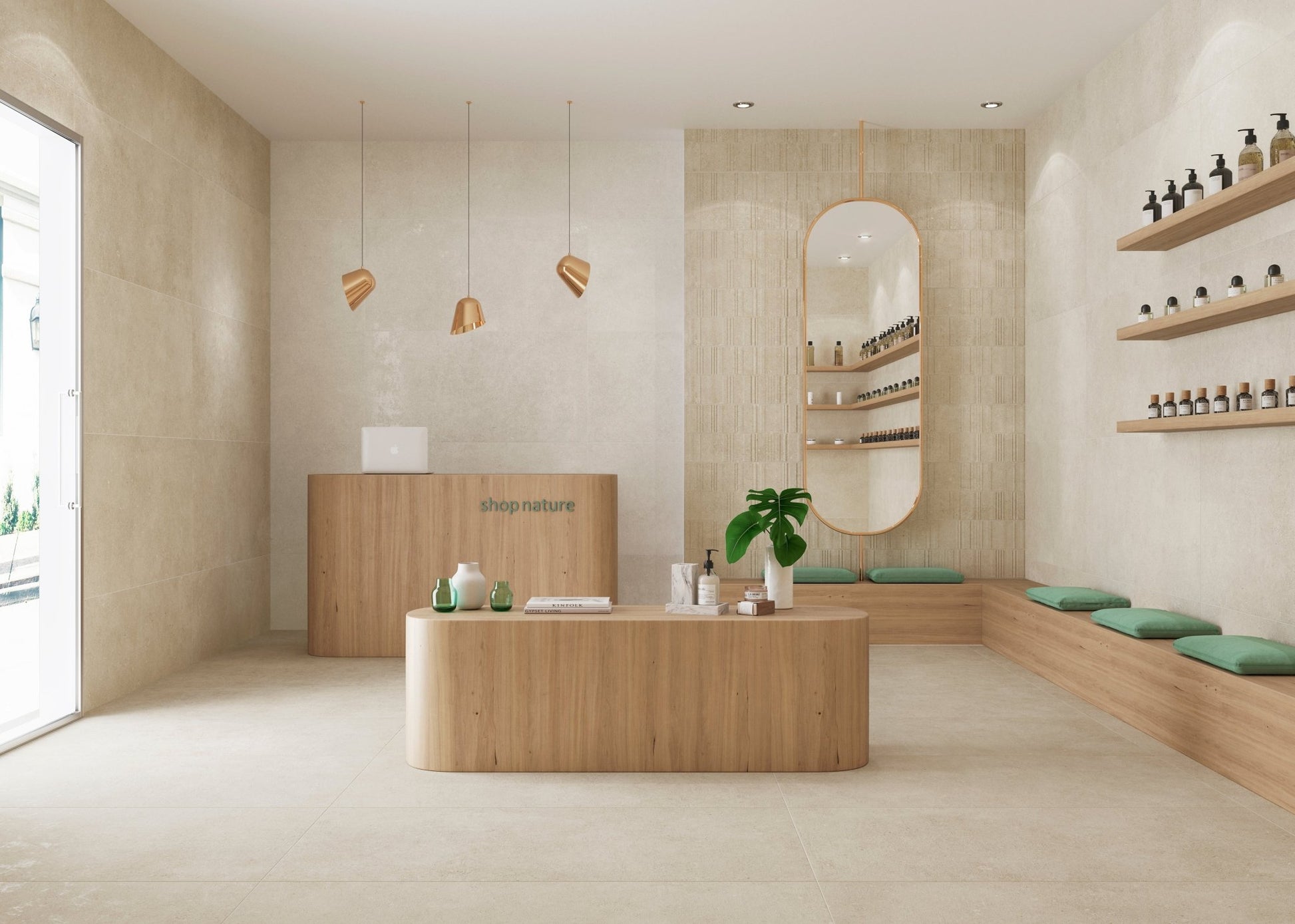 SHELLSTONE 120 CREAM (60x120 cm) - Interior Wall & Floor Tile - commercial - Euro Tile & Stone