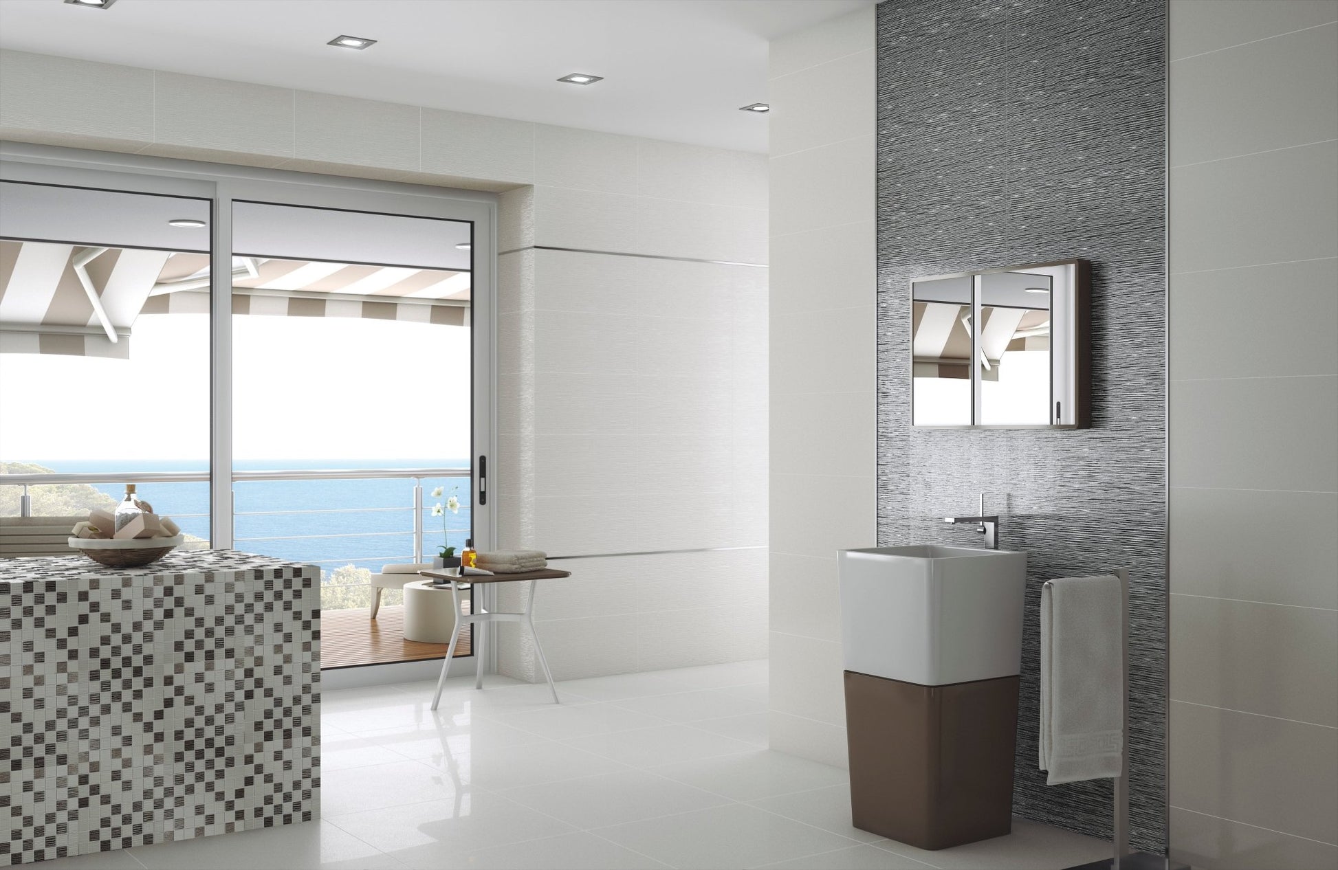 SMART LUX 60 WHITE (60x60 cm) - Interior Wall & Floor Tile - LINES BATHROOM - Euro Tile & Stone