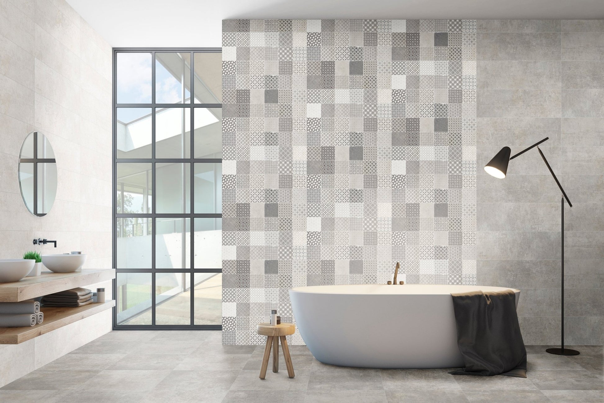 STUDIO 60 GRAPHITE (60x60 cm) - Interior Wall & Floor Tile - STUDIO BATHROOM - Euro Tile & Stone